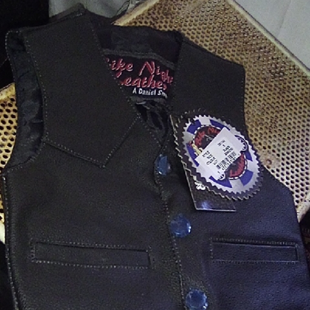 Kids Black Vest with Button Details